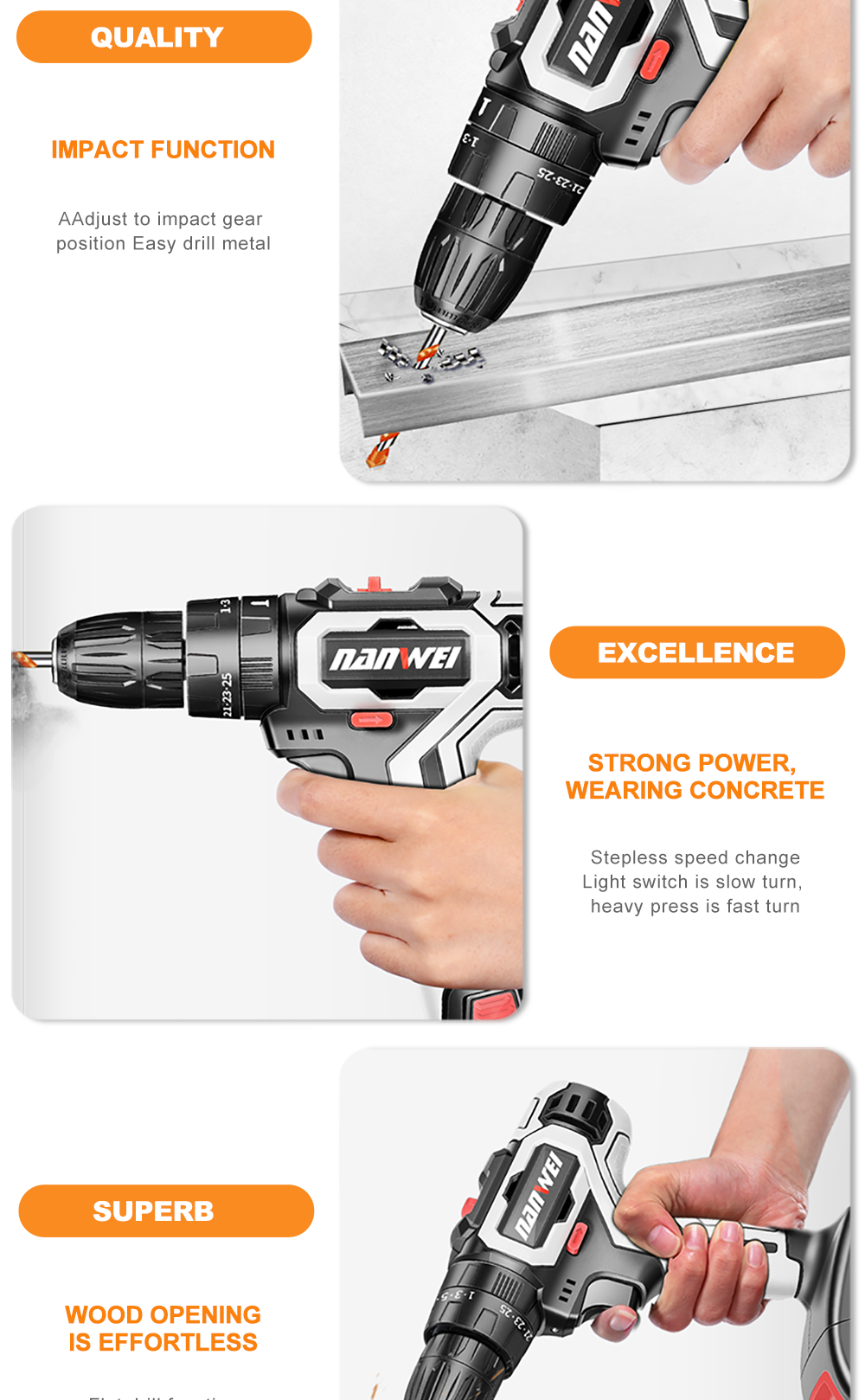 Nanwei-21V-Brushless-Impact-Power-Drill-35NM-Li-ion-Rechargeable-Electric-Flat-Drill-Screw-Driver-2--1695400-4