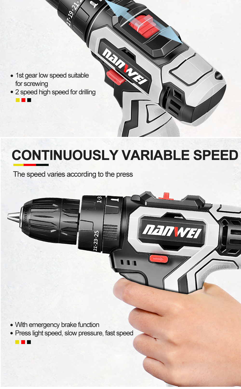 Nanwei-21V-Brushless-Impact-Power-Drill-35NM-Li-ion-Rechargeable-Electric-Flat-Drill-Screw-Driver-2--1695400-9