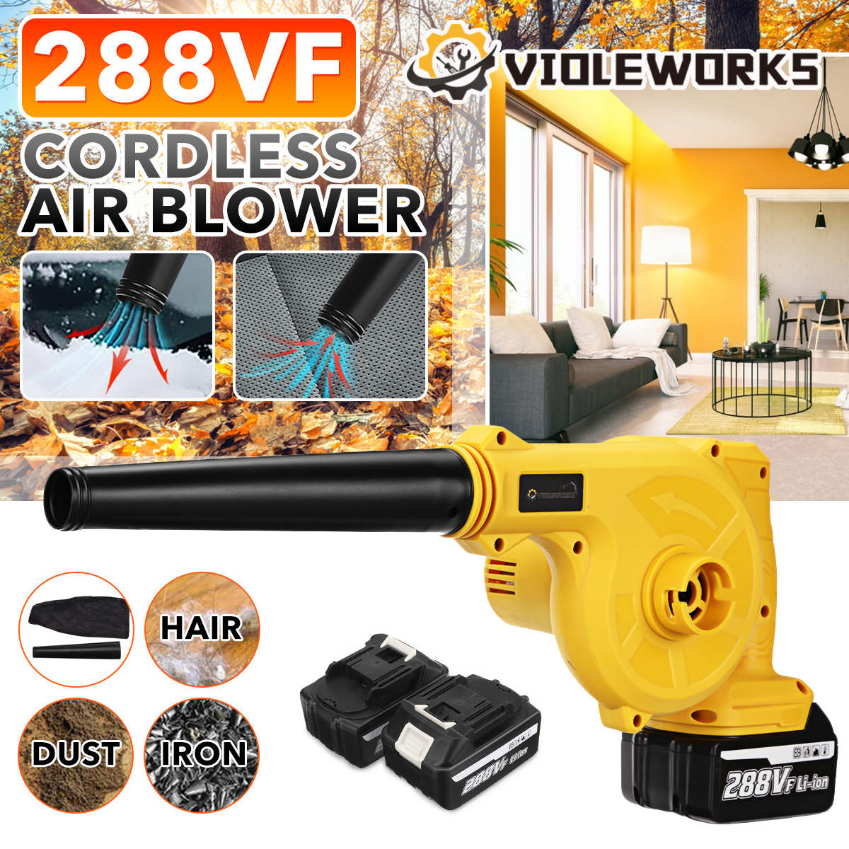 VIOLEWORKS-1500W-288VF-Cordless-Air-Blower-Rechargable-Air-Blowing-Suction-Dust-Collecting-Computer--1843546-1