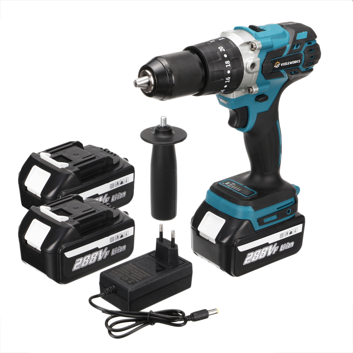 VIOLEWORKS-3-IN-1-288VF-Cordless-Brushless-Hammer-Drill-Speed-Regulated-Electric-Screwdriver-Impact--1852902-7