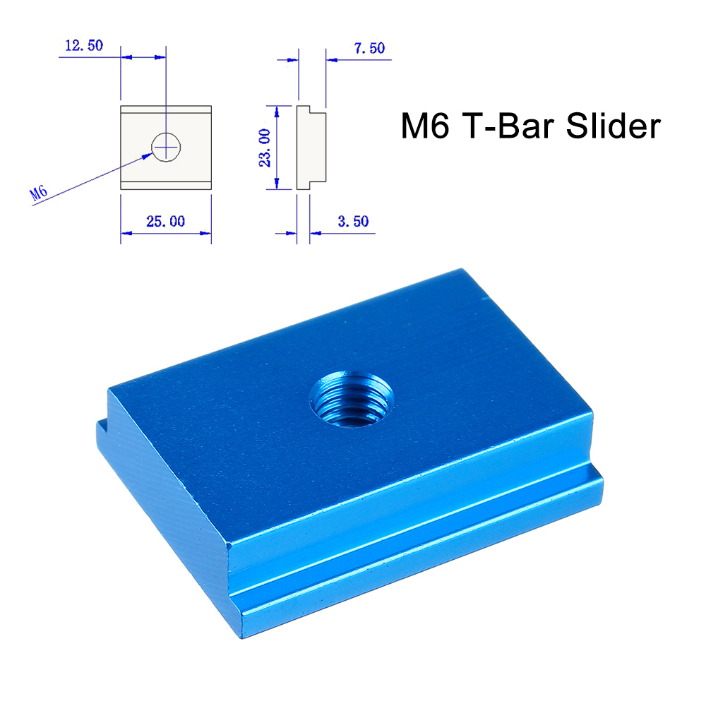 10Pcs-25mm-M6-Aluminum-Alloy-Woodworking-T-Slot-Nut-Dedicated--T-Shaped-Slider-For-T-Track-Woodworki-1853972-6