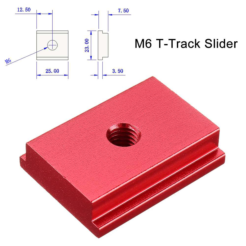 10Pcs-25mm-M6-Aluminum-Alloy-Woodworking-T-Slot-Nut-Dedicated--T-Shaped-Slider-For-T-Track-Woodworki-1853972-7