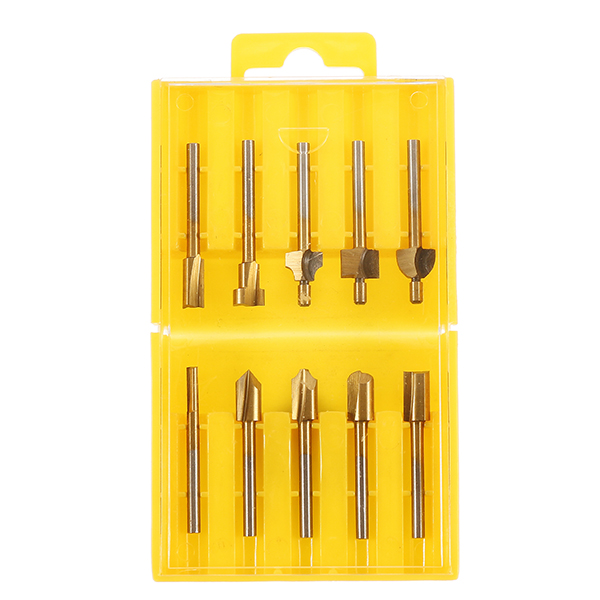 10Pcs-3mm-Titanium-Coated-HSS-Router-Bit-Set-3mm-Shank-Burr-Rotary-File-Wood-Milling-Cutter-Tool-1194519-1