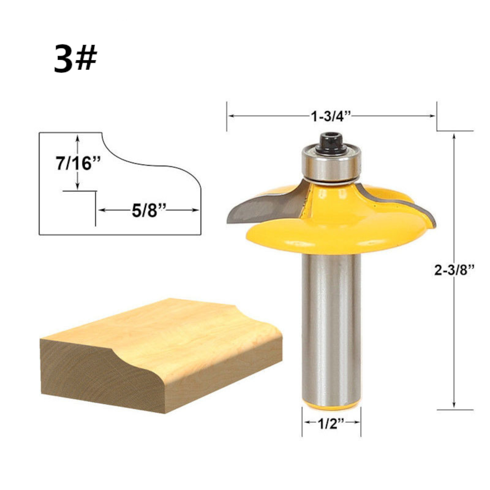 12quot-Shank-Drawer-Face-Mill-Round-Over-and-Beading-Edging-Router-Bit-Set-C3-Carbide-Tipped-Woodwor-1767705-6