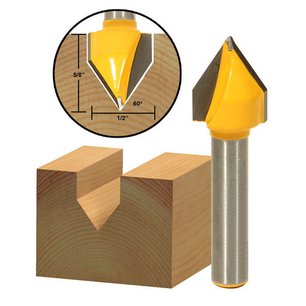 14-Inch-Shank-60-Degree-V-Groove-Router-Bit-Carbide-Tipped-Hardwood-Cutting-Cutter-1291376-1