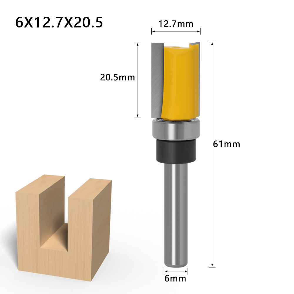 14inch6mm-Shank-Flush-Trim-Router-Bit-Pattern-Bit-Top-Bottom-Bearing-Blade-Template-Wood-Milling-Cut-1812513-10