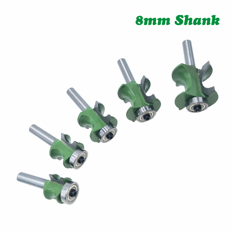 15PCS-8mm-Shank-Bullnose-Half-Round-Bit-Endmill-Router-Bits-Wood-2-Flute-Bearing-Woodworking-Tool-Mi-1815132-2