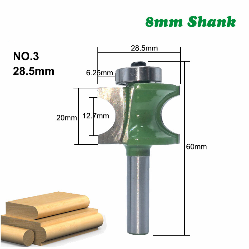 15PCS-8mm-Shank-Bullnose-Half-Round-Bit-Endmill-Router-Bits-Wood-2-Flute-Bearing-Woodworking-Tool-Mi-1815132-6