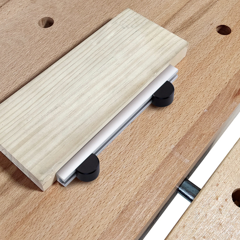 2Pack-Aluminum-Alloy-Workbench-Planing-Stop-Board-Woodworking-Table-Baffle-Plate-Quick-Release-Limit-1859647-4