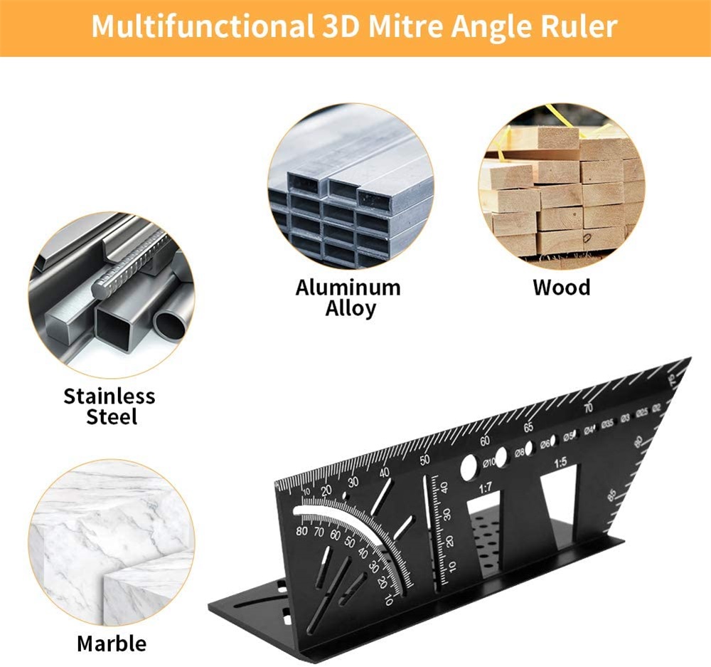 3D-Aluminum-Alloy-Multifunctional-Angle-Ruler-Accurate-Woodworking-Square-Angle-Ruler-For-Measuring--1841170-1