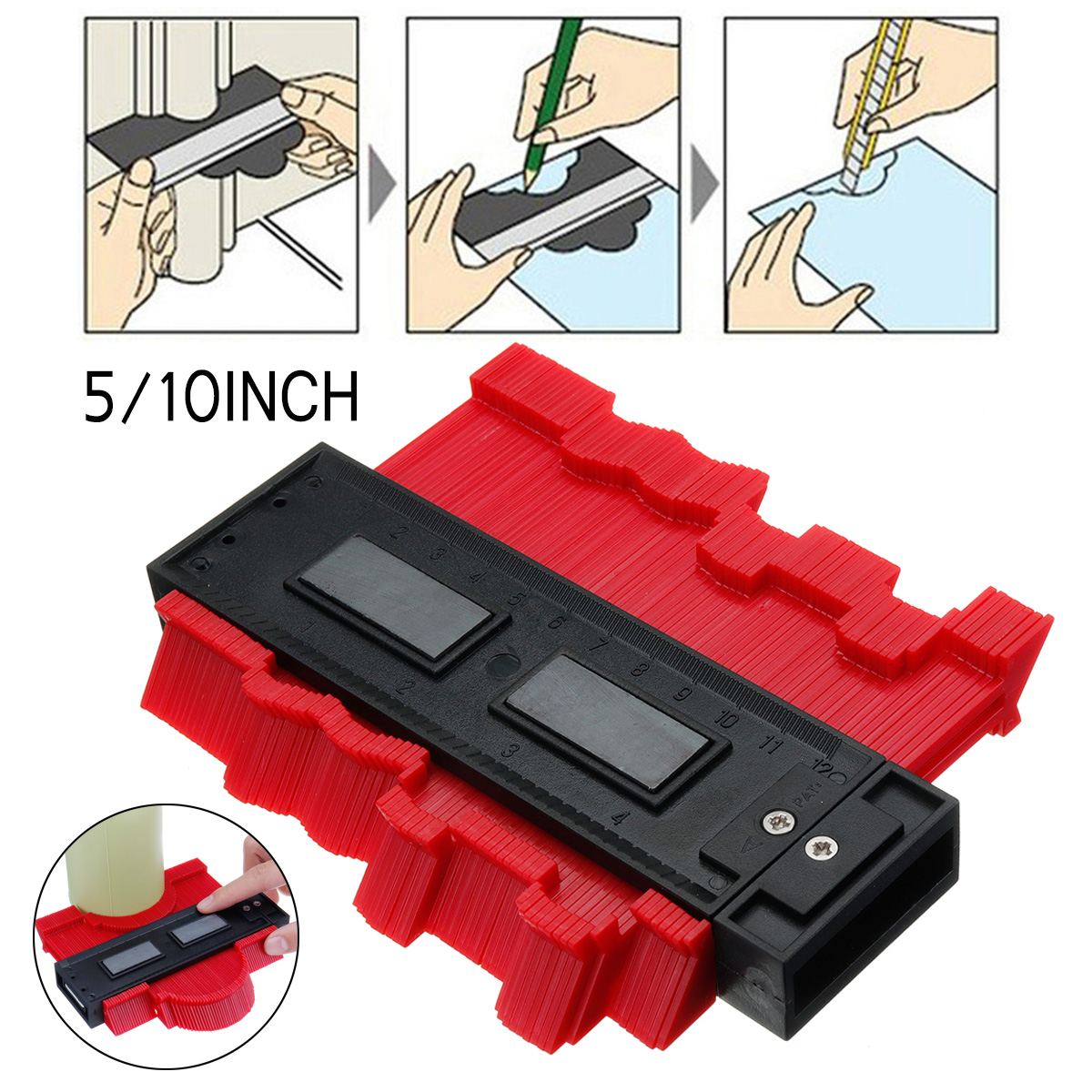 5-or-10-Inch-Metric-and-Imperial-Contour-Profile-Gauge-Shape-Woodworking-Tool-1435280-2