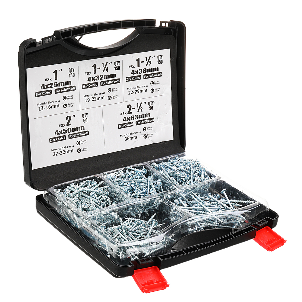 552PCS-Self-Tapping-Pocket-Hole-Screws-Kit-SQ2-Square-Driver-2532385063mm-Screws-with-Screwdriver-Bi-1671522-2