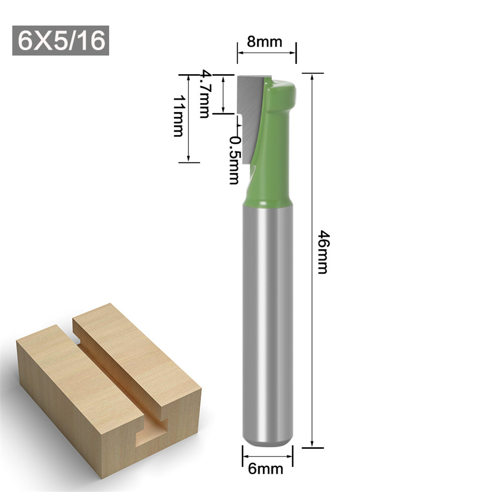 6mm-14quot-Shank-T-Track-Slotting--T-Slot-Keyhole-Cutter-Router-Bit-Steel-Handle-516quot-38--12-Leng-1812555-12