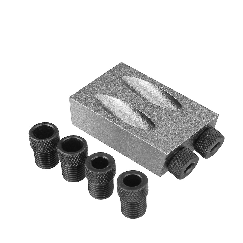 71434Pcs-Oblique-Hole-Locator-Pocket-Hole-Jig-Kit-15-Degree-Angle-Drill-Bits-1684022-1