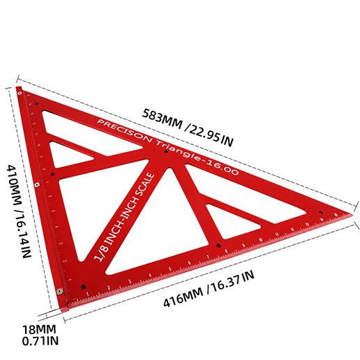 9045-Degree-Aluminum-Alloy-Multi-function-Woodworking-Triangle-Ruler-Inch-Precision-Triangle-Ruler-1883486-1