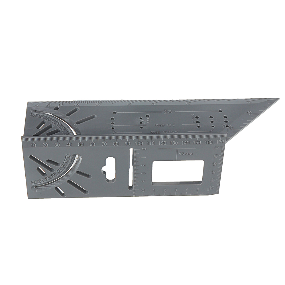 ABS-Plastic-Woodworking-0-170mm-T-Ruler-45-90-Degree-Angle-Ruler-Multifunctional-Marking-Protractor--1545923-5