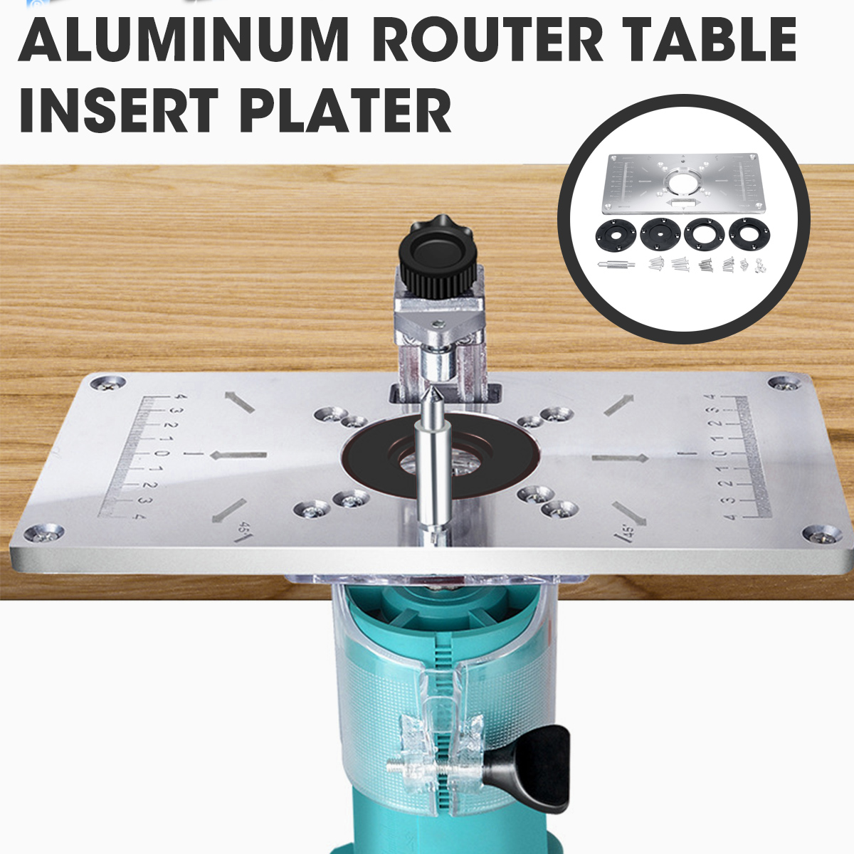 Aluminium-Alloy-Router-Table-Insert-Plate-with-4-Rings-Screws-for-Woodworking-Benches-1709289-2