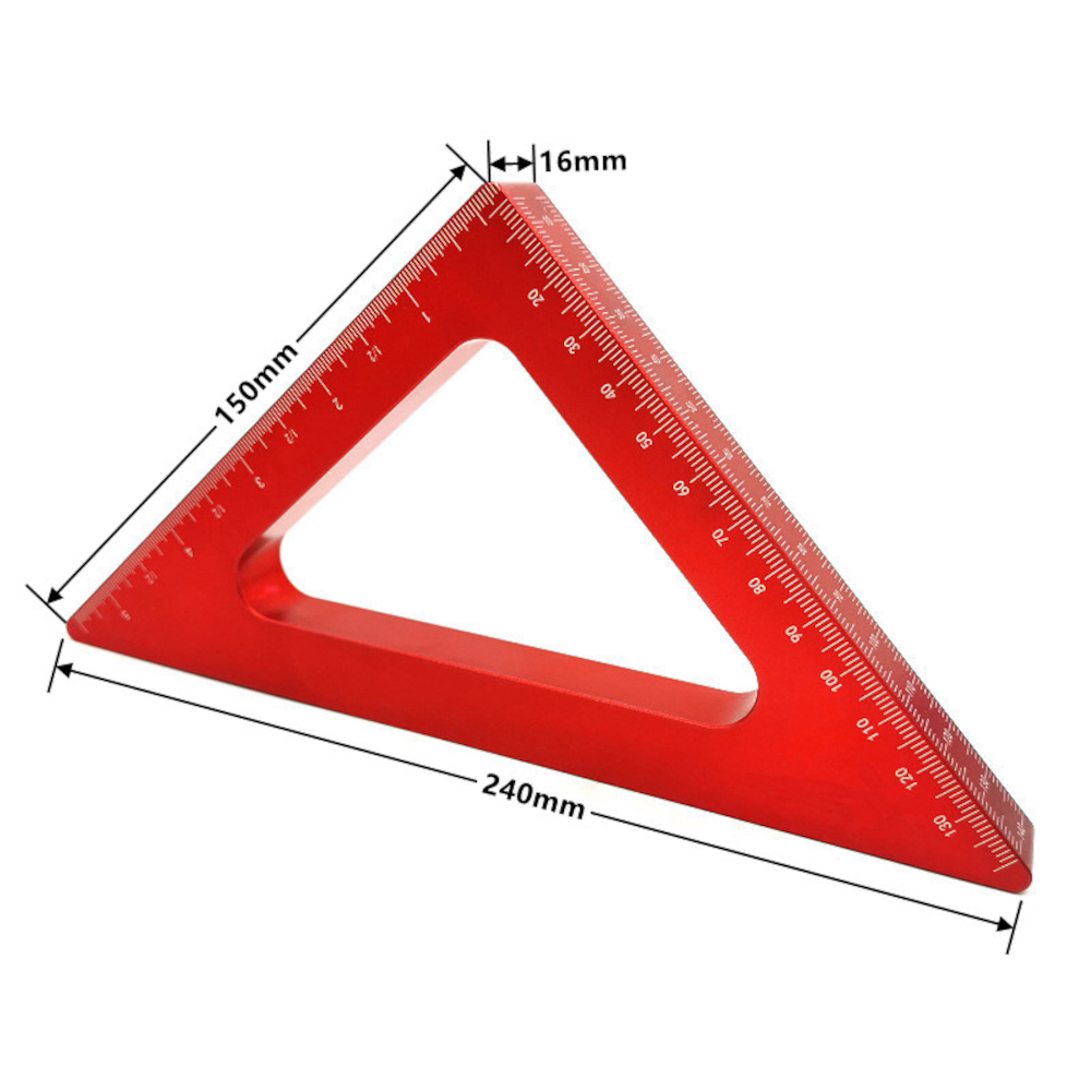 Aluminum-Alloy-45-Degree-Angle-Ruler-Inch-Metric-Triangle-Ruler-Carpenter-Workshop-Woodworking-Squar-1807649-4