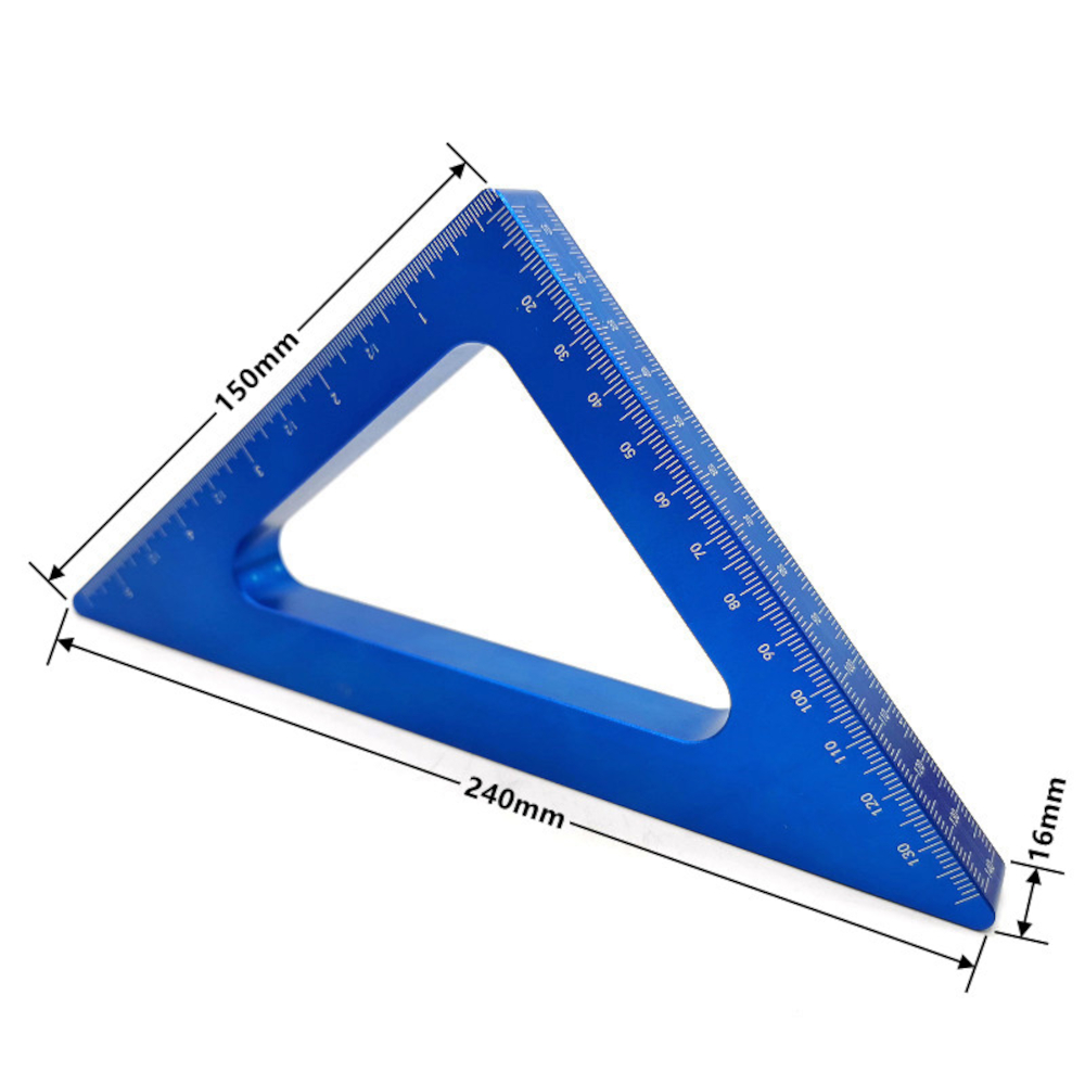 Aluminum-Alloy-45-Degree-Angle-Ruler-Inch-Metric-Triangle-Ruler-Carpenter-Workshop-Woodworking-Squar-1807649-5