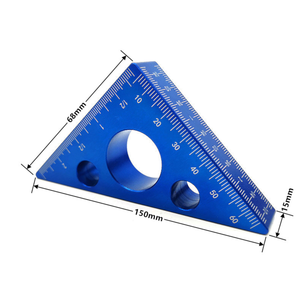 Aluminum-Alloy-45-Degree-Angle-Ruler-Inch-Metric-Triangle-Ruler-Carpenter-Workshop-Woodworking-Squar-1807649-6