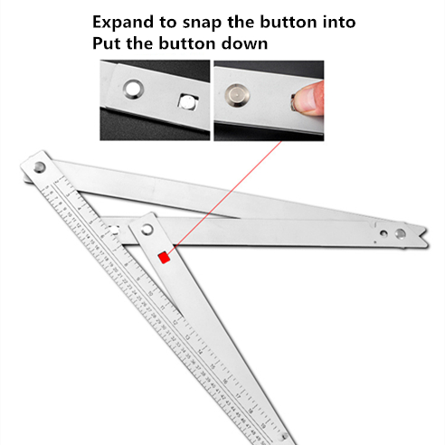 Aluminum-Alloy-45-Degree-Metric-and-Imperial-Triangle-Ruler-Multifunctional-Foldable-Wood-Angle-Rule-1926994-2