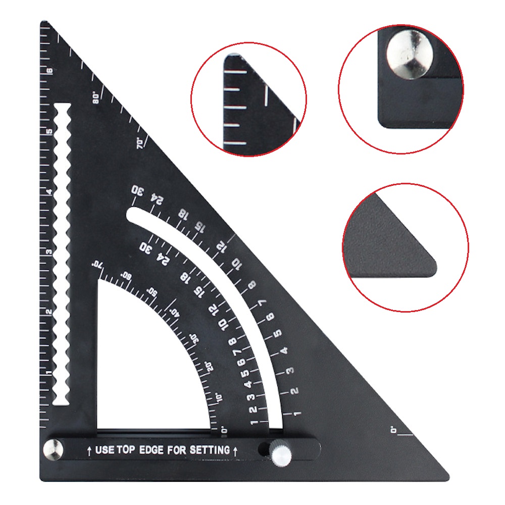 Aluminum-Alloy-Angle-Ruler-Measuring-Tool-Thicken-Measuring-Ruler-Miter-Carpenter-Square-for-Woodwor-1834023-2