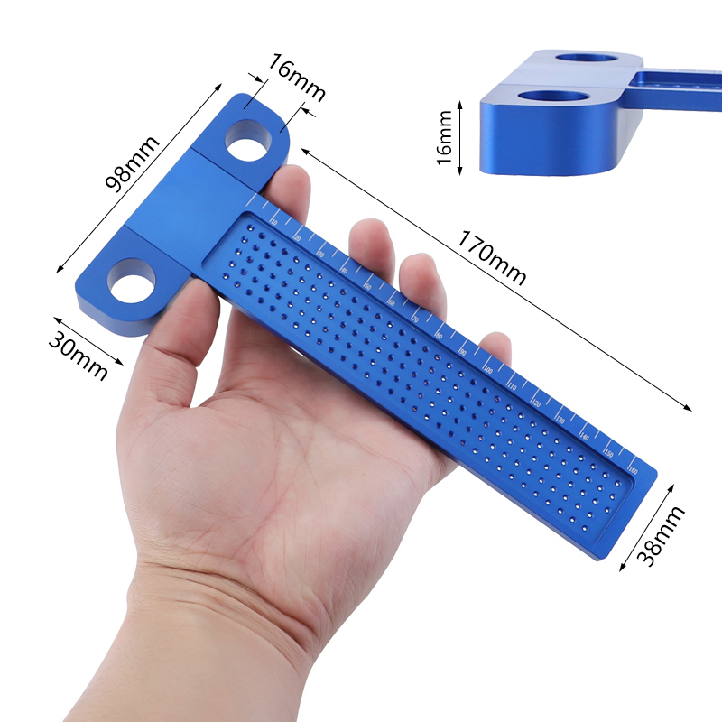 Aluminum-Alloy-Woodworking-T-160mm-Hole-Positioning-Measuring-Ruler-Crossed-Marking-Gauge-Metric-Scr-1511023-2