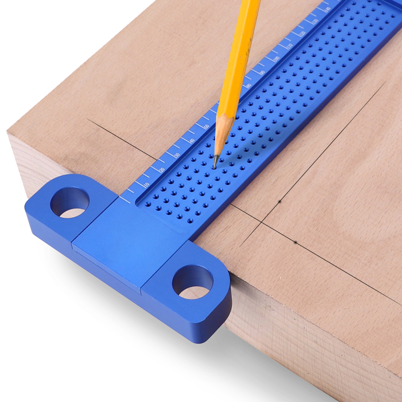 Aluminum-Alloy-Woodworking-T-160mm-Hole-Positioning-Measuring-Ruler-Crossed-Marking-Gauge-Metric-Scr-1511023-3