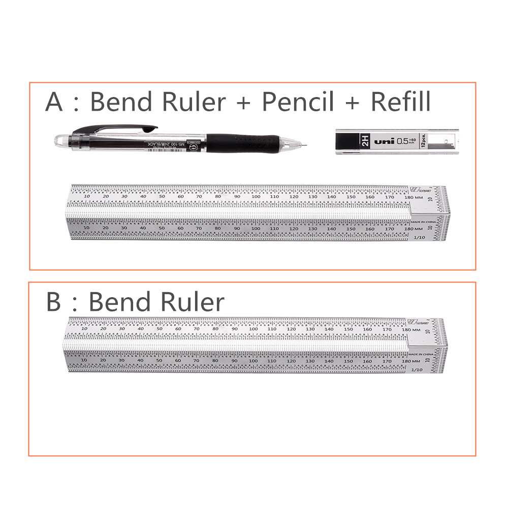 Drillpro-180mm-Stainless-Steel-Precision-Bend-Ruler-Woodworking-90-Degree-Square-Marking-Ruler-Carpe-1601315-9