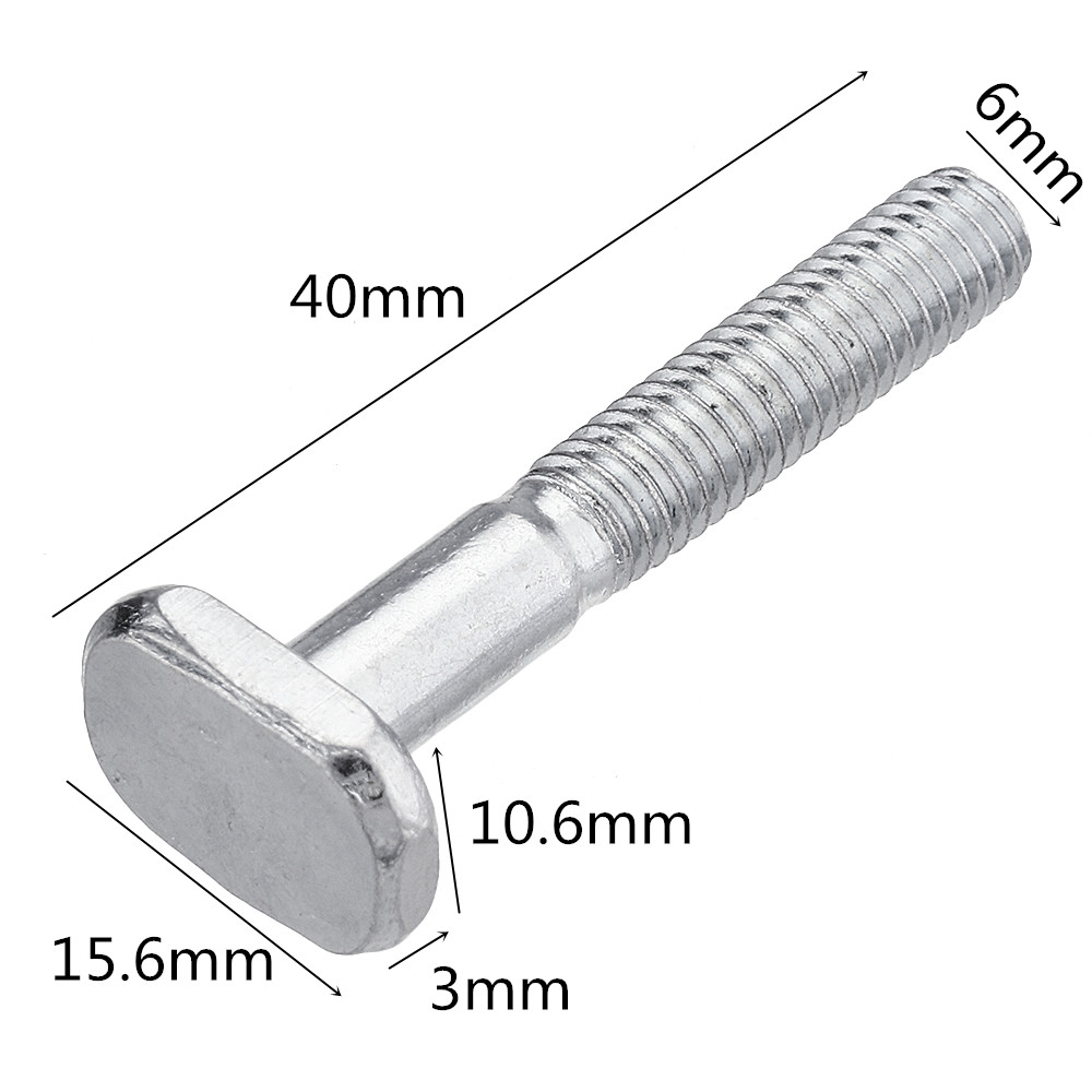 Drillpro-20pcs-M6x40mm-T-Nut-T-Sliding-Screws-For--30-Series-Miter-Track-Woodworking-Tool-1645941-1