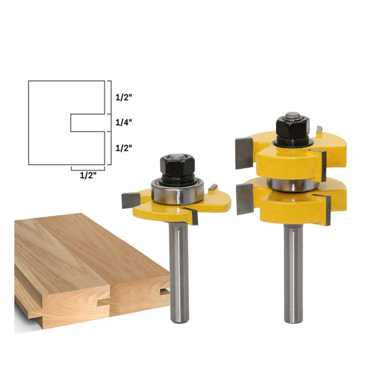 Drillpro-2Pcs-8mm-Shank-Tongue-Groove-Joint-Router-Bits-Three-tooth-T-type-Assemble-Milling-Cutter-f-1785873-1