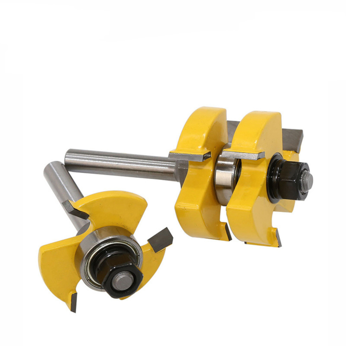 Drillpro-2Pcs-8mm-Shank-Tongue-Groove-Joint-Router-Bits-Three-tooth-T-type-Assemble-Milling-Cutter-f-1785873-4