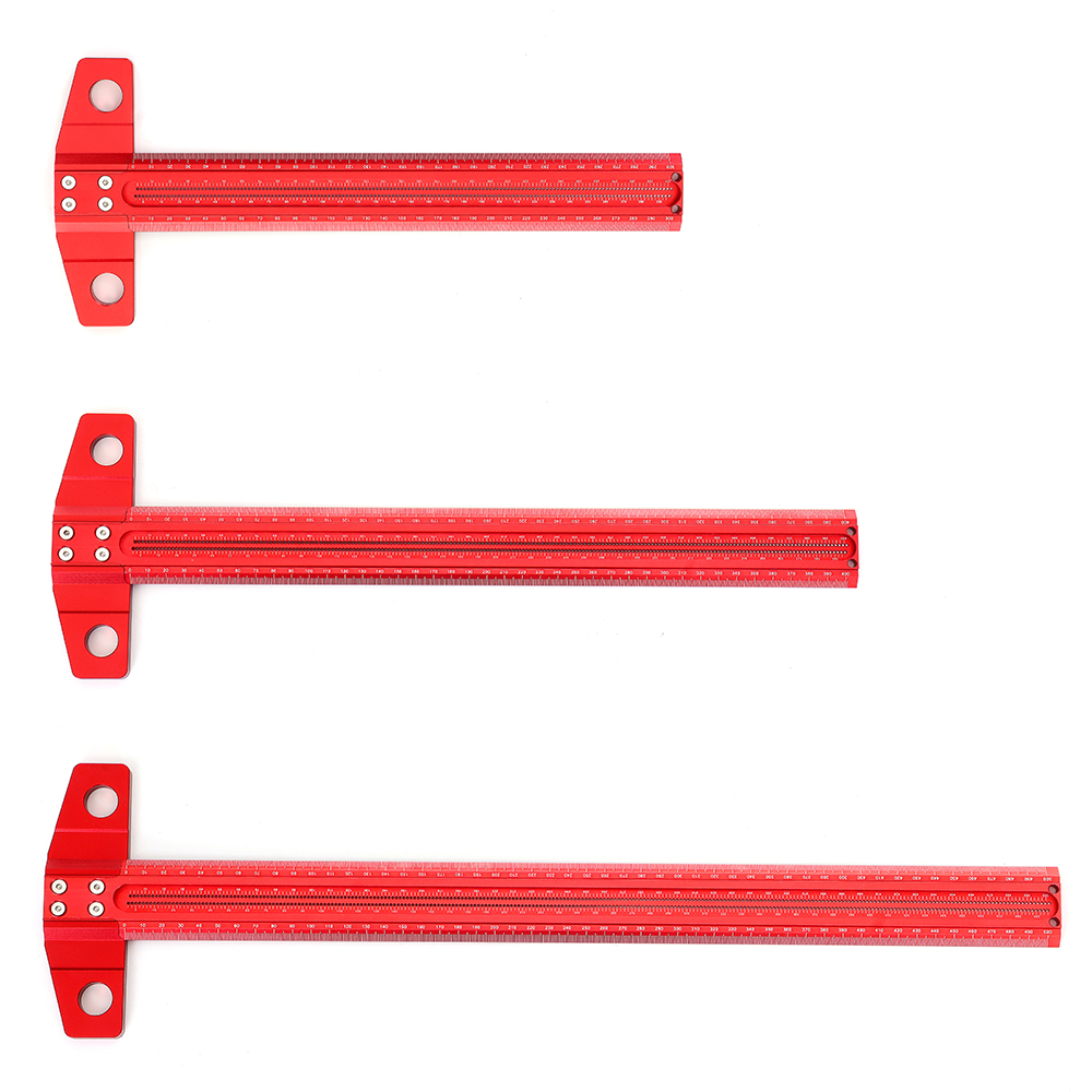 Drillpro-300400500600mm-Woodworking-Line-Scriber-T-type-Ruler-1mm-Hole-Crossed-Ruler-Aluminum-Alloy--1772764-1
