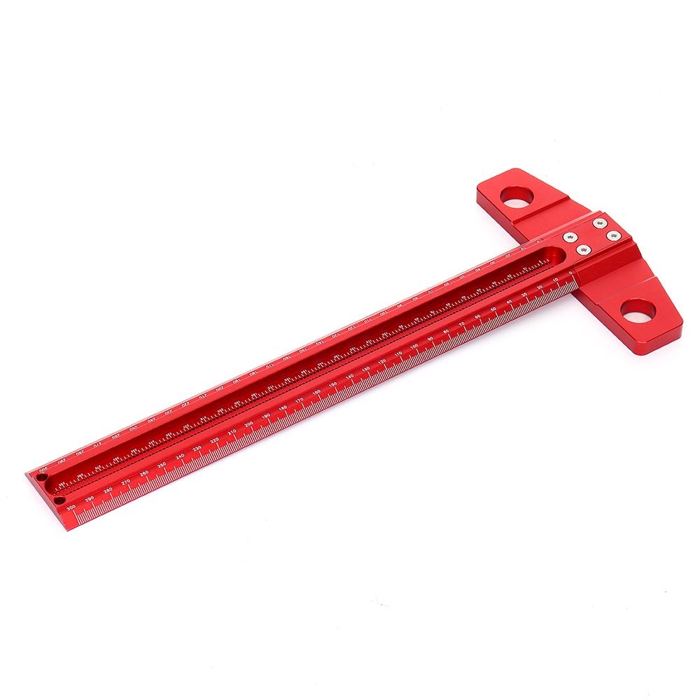 Drillpro-300400500600mm-Woodworking-Line-Scriber-T-type-Ruler-1mm-Hole-Crossed-Ruler-Aluminum-Alloy--1772764-2