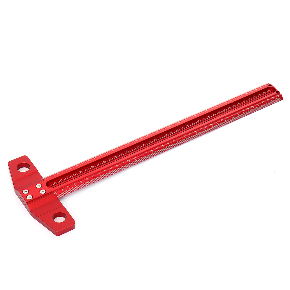 Drillpro-300400500600mm-Woodworking-Line-Scriber-T-type-Ruler-1mm-Hole-Crossed-Ruler-Aluminum-Alloy--1772764-3
