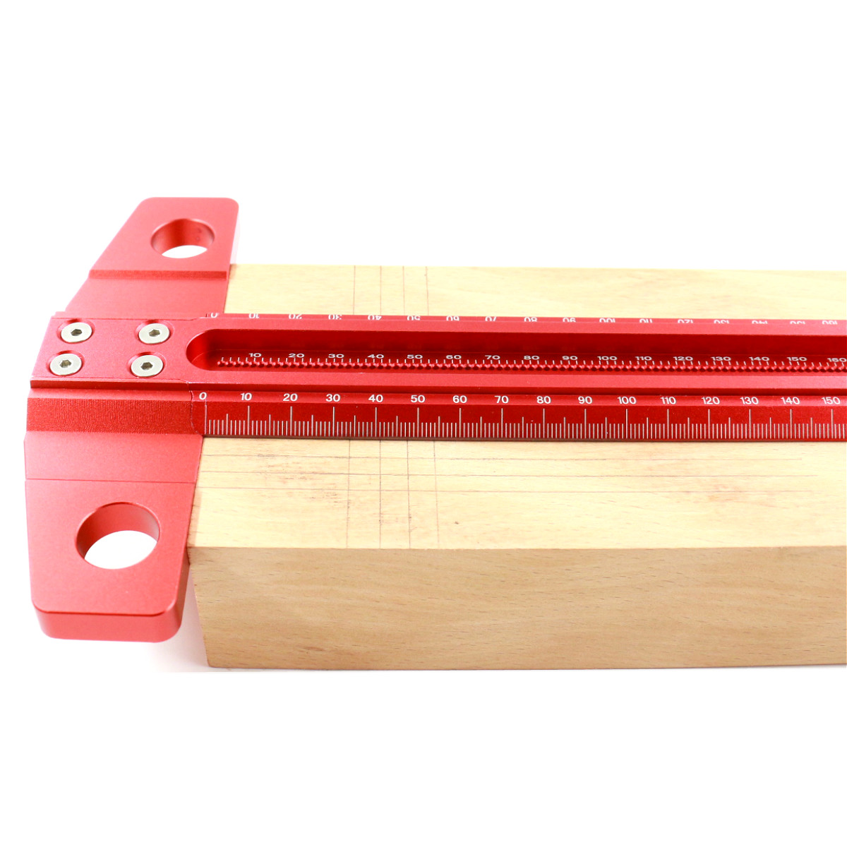 Drillpro-300400500600mm-Woodworking-Line-Scriber-T-type-Ruler-1mm-Hole-Crossed-Ruler-Aluminum-Alloy--1772764-8
