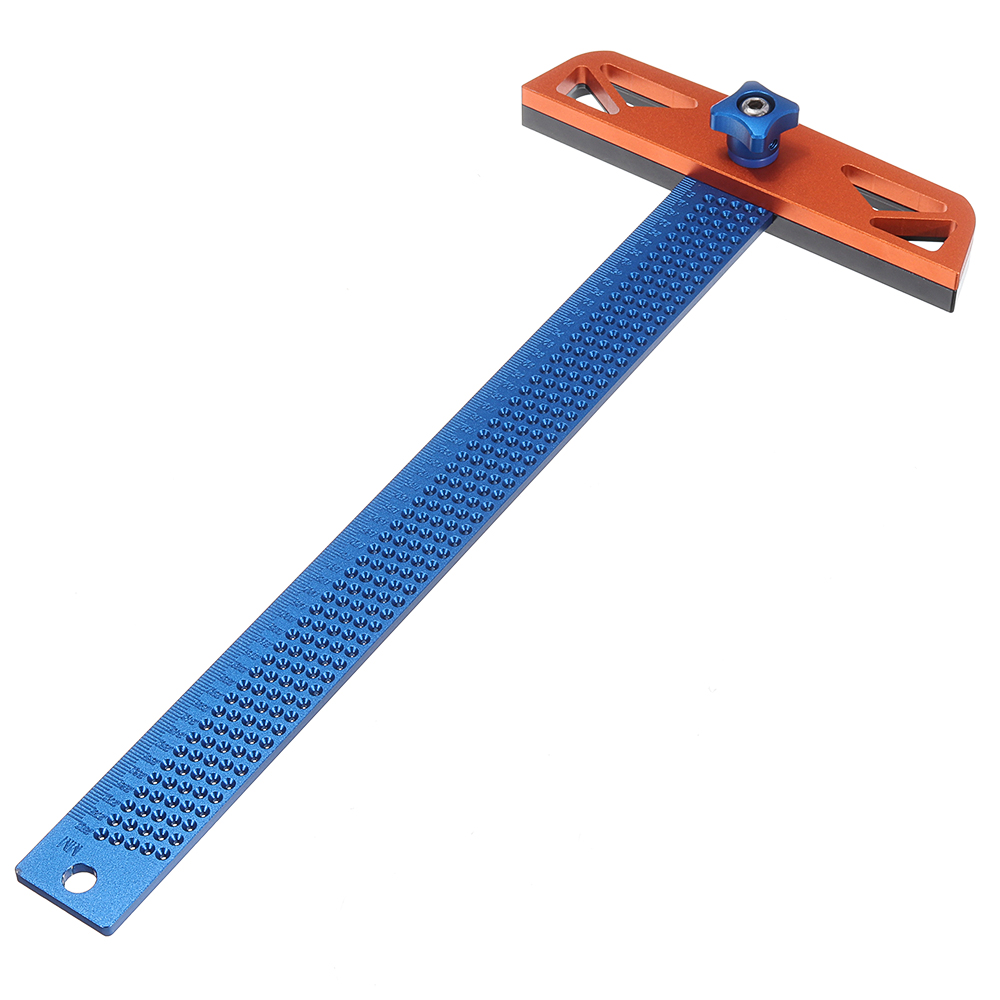 Drillpro-300400mm-Adjustable-Angle-Woodworking-T-Ruler-Hole-Positioning-Crossed-Marking-Gauge-Scribe-1599031-3