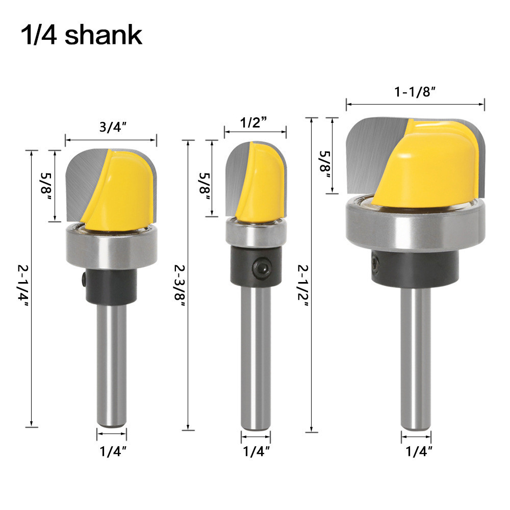 Drillpro-3Pcs-Bowl-and-Tray-Router-Bit-14-Inch-Shank--6mm-Shank-Corner-Rounding-Router-Bit-Wood-Mill-1725854-3