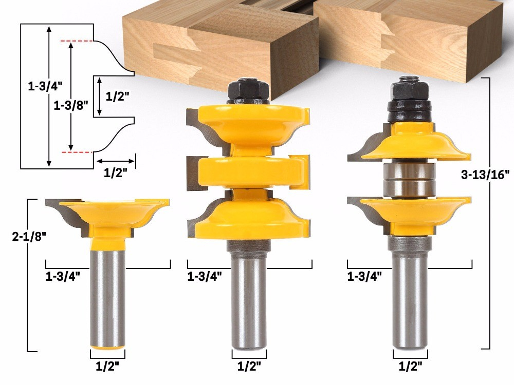 Drillpro-3pcs-12-Inch-Shank-Entrance-Rod-and-Ogee-Router-Bit-Inner-Door-Assorted-R--S-Router-Bit-Woo-1425737-1