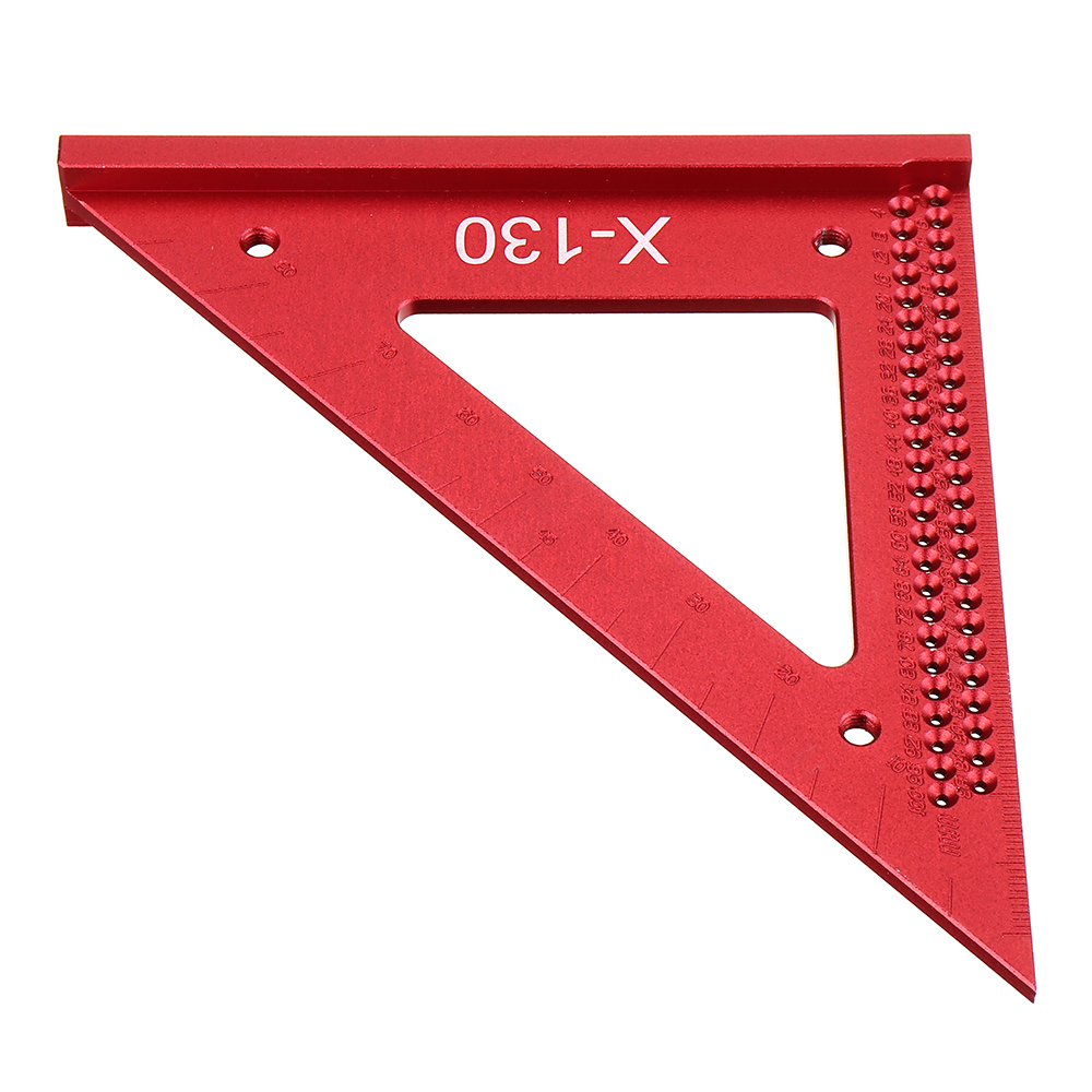 Drillpro-Aluminum-Alloy-Metric-Woodworking-Triangle-Ruler-Carpenters-Square-Hole-Positioning-Measuri-1544244-3