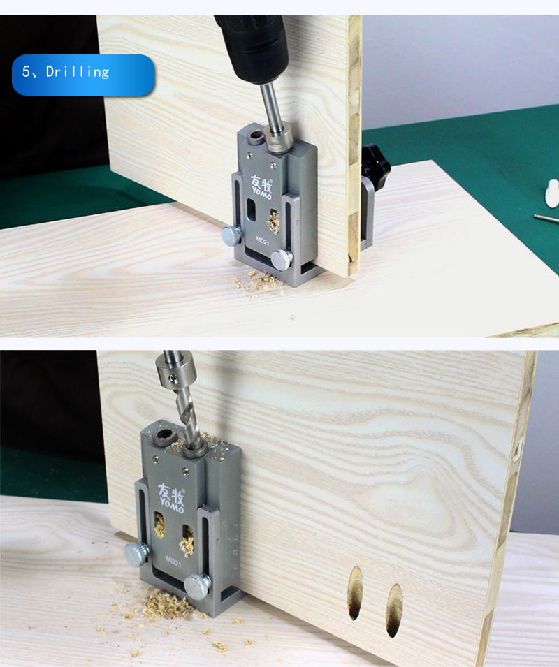 Drillpro-YOMO-MD21-Aluminum-Alloy-Pocket-Hole-Jig-Kit-With-9mm-Step-Drill-Bit-Wood-Doweling-jig-Dril-1750792-15