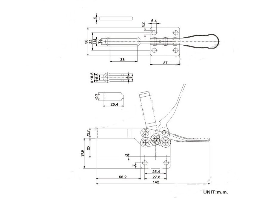 GH-201-B-Quick-Release-Toggle-Clamp-Horizontal-Type-Toggle-Clamp-for-Woodworking-Welding-1665795-10