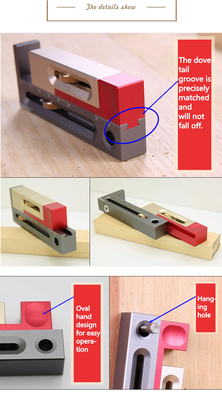 HONGDUI-Kerfmaker-Table-Saw-Slot-Adjuster-Mortise-and-Tenon-Tool-Woodworking-Movable-Measuring-Block-1528475-2
