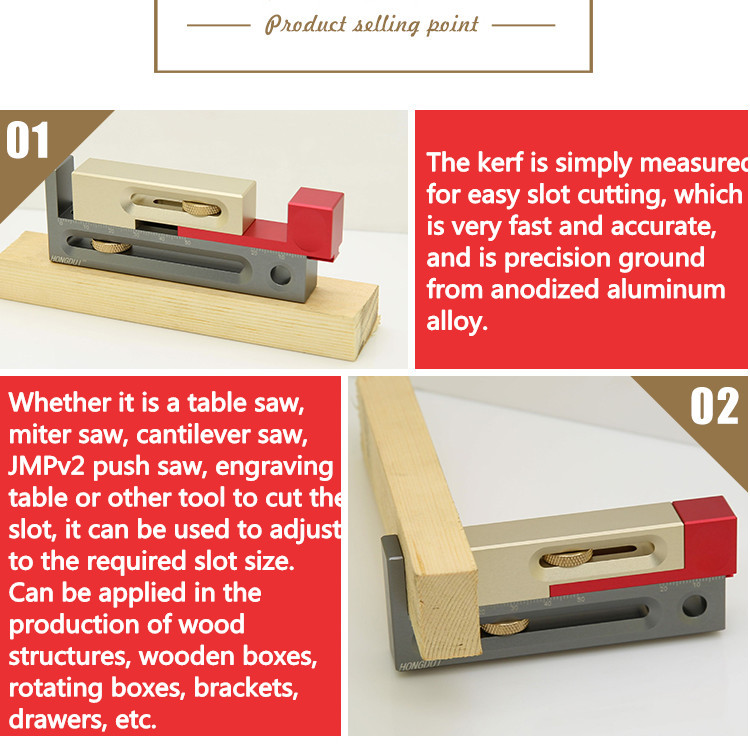 HONGDUI-Kerfmaker-Table-Saw-Slot-Adjuster-Mortise-and-Tenon-Tool-Woodworking-Movable-Measuring-Block-1528475-3