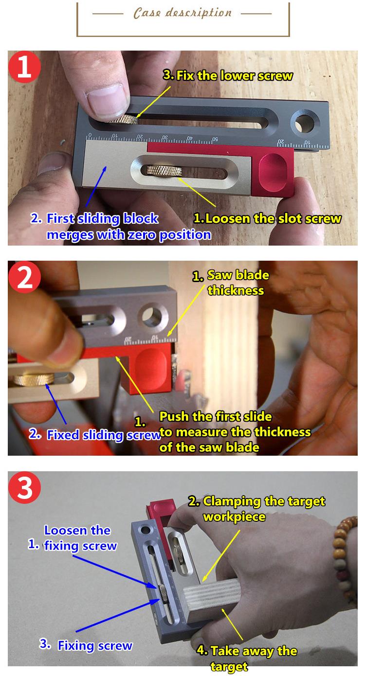HONGDUI-Kerfmaker-Table-Saw-Slot-Adjuster-Mortise-and-Tenon-Tool-Woodworking-Movable-Measuring-Block-1528475-5