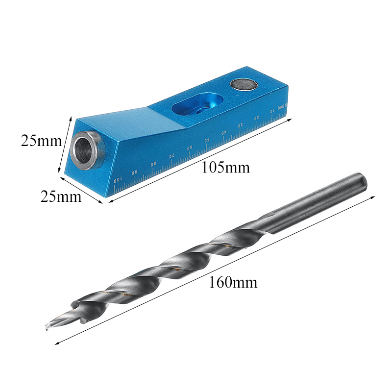 Mini-Pocket-Hole-Jig-System-with-or-without-Step-Drill-Bit-Depth-Collar-Woodworking-Tool-1646607-1