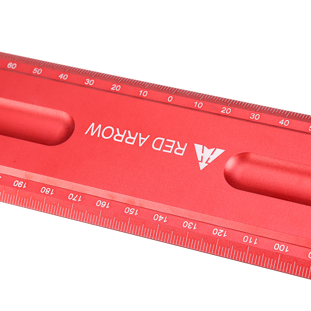 RED-ARROW-300mm-Metric-Aluminum-Alloy-Striaght-Ruler-Gauge-Precision-Woodworking-Square-Measuring-To-1616757-6
