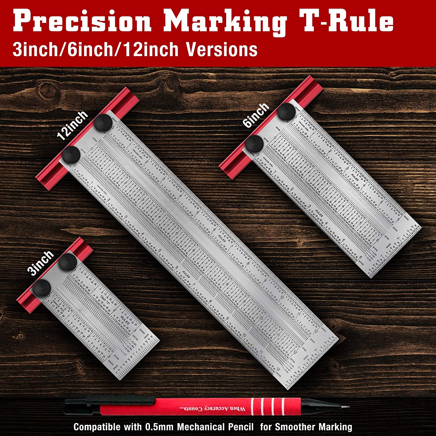 T-Square-6-Precision-Woodworking-Tools-Marking-Rule-Stainless-Steel-Positioning-Scribing-Gauge-Carpe-1919780-3