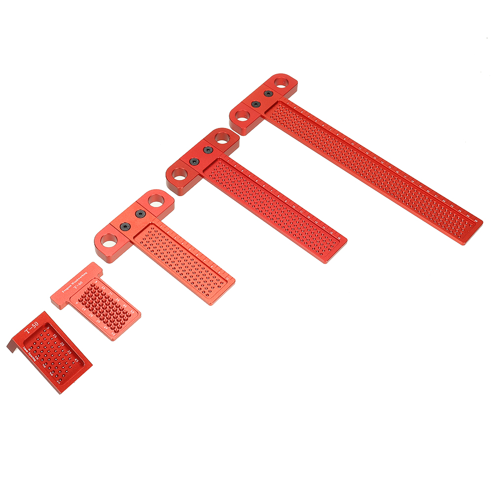 T5060100160260-Aluminum-Alloy-Woodworking-Line-Scriber-T-type-Ruler-1mm-Hole-Crossed-Ruler-For-Woodw-1909486-2