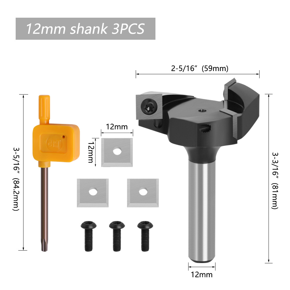 Three-blade-8MM-12MM-12quot-Shank-Router-Bit-Wood-Milling-Cutter-Planing-Tool-Woodworking-Tools-1911828-1